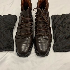 Vintage Gucci lace up boots